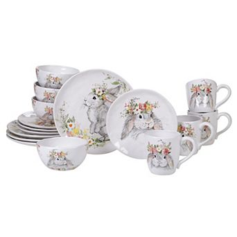 Certified International Sweet Bunny 16 pc Dinnerware Set