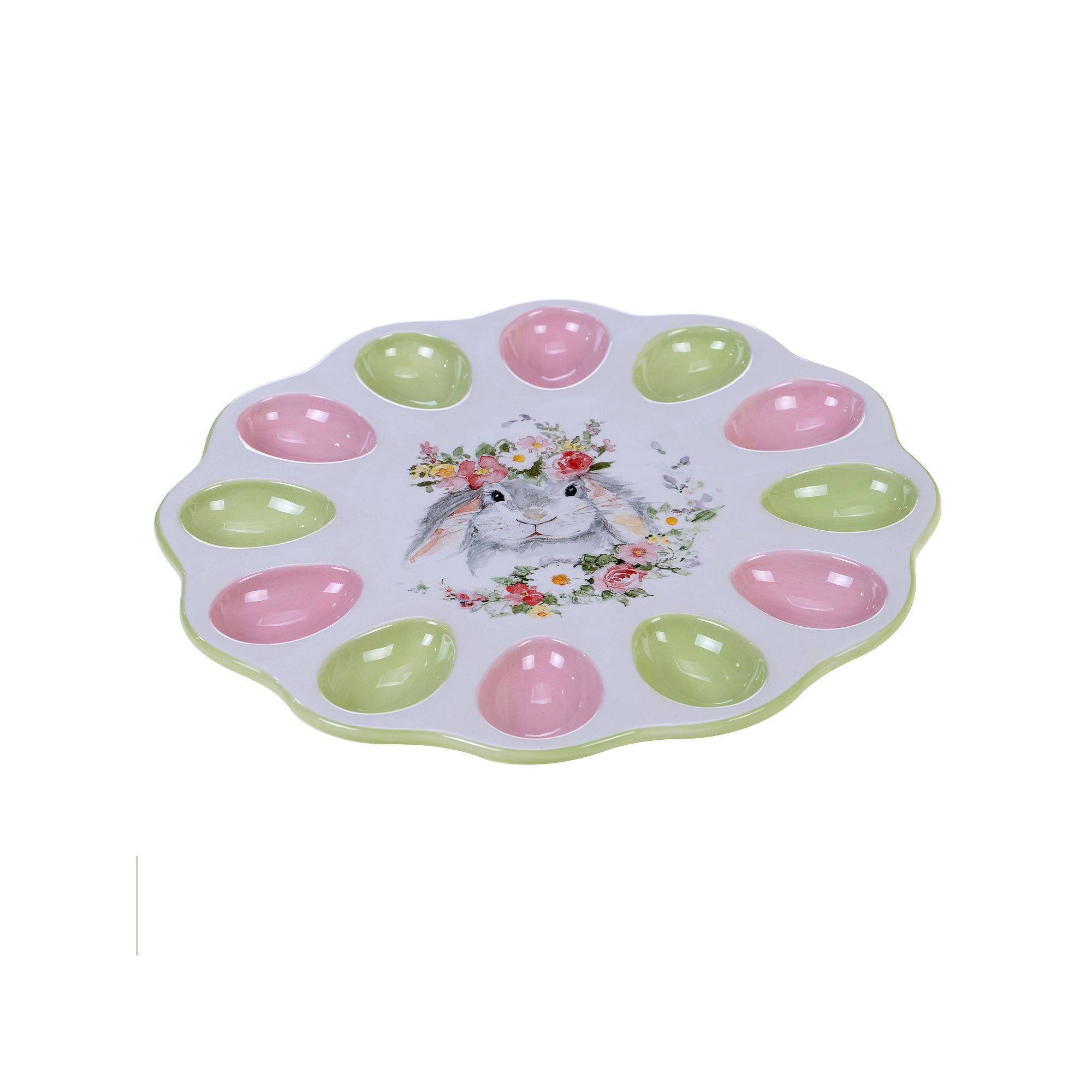 Certified International Sweet Bunny Egg Plate, Multi