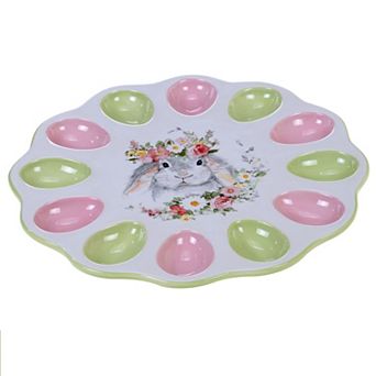 Certified International Sweet Bunny Egg Plate