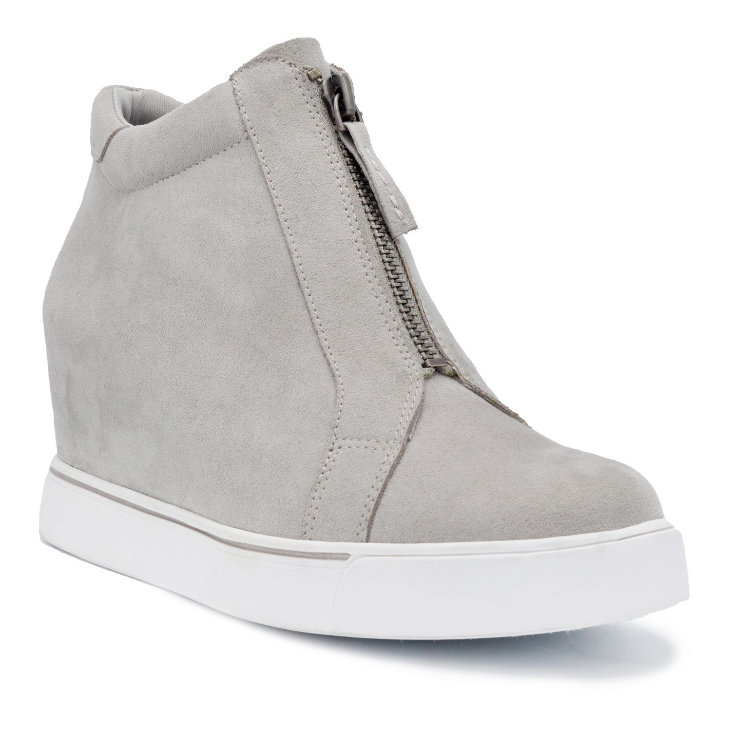 gray wedge sneakers