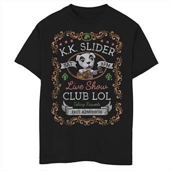 Boys 8-20 Nintendo Animal Crossing KK Slider Live Show Poster Graphic Tee