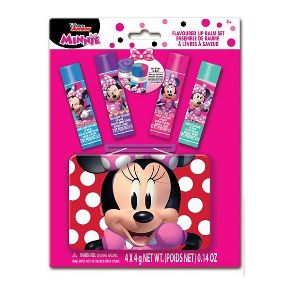 Disney's Minnie Mouse 4-Pack Lip Balm Set with Tin
