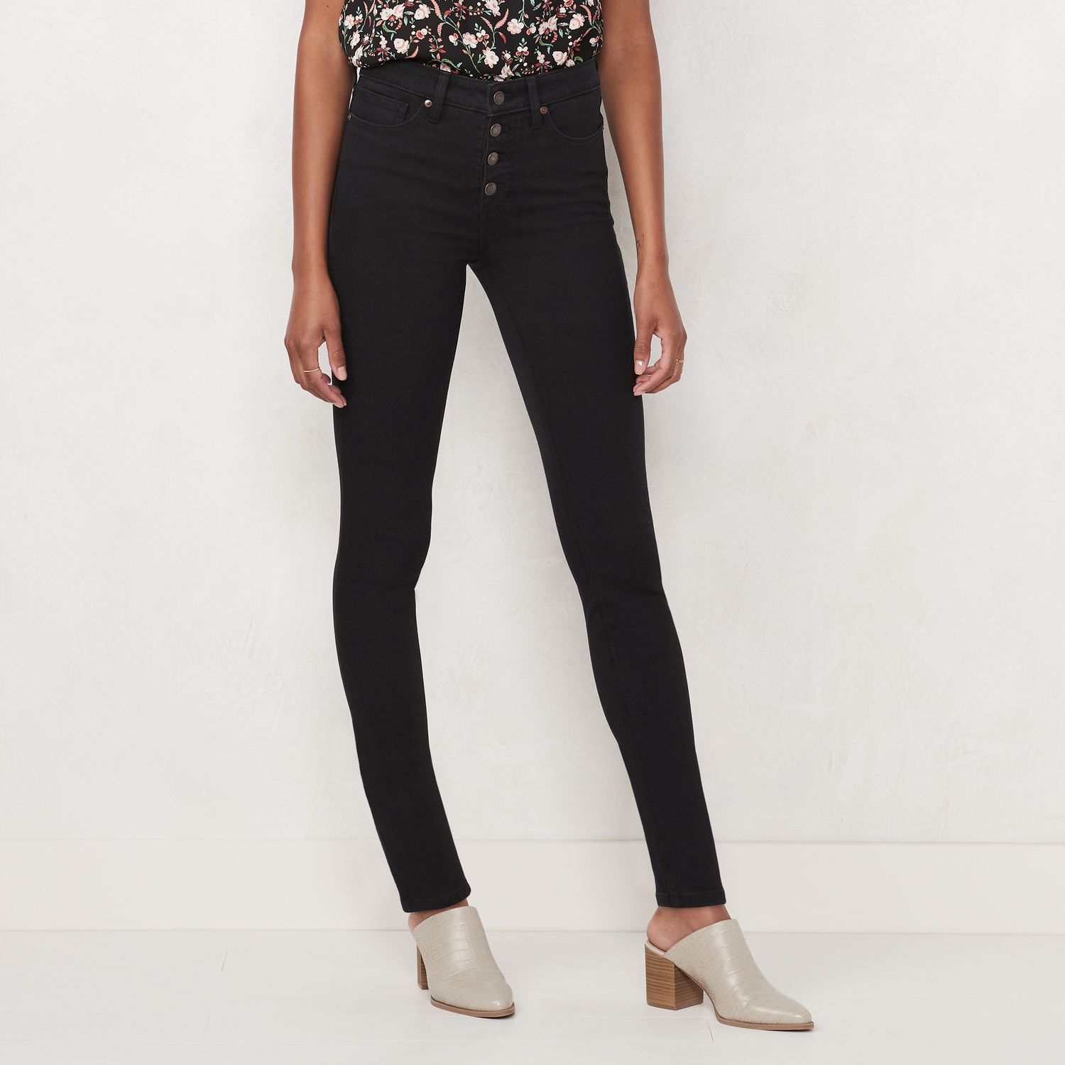 high waisted black jeans kohls