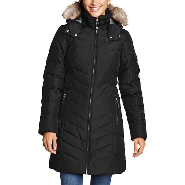 Women's Eddie Bauer Crystal Ridge Faux-Fur Hood Down Puffer Coat