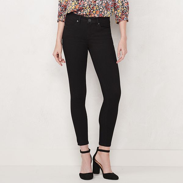 Womens LC Lauren Conrad Feel Good Midrise Super Skinny Jeans - Black (14 SHORT)