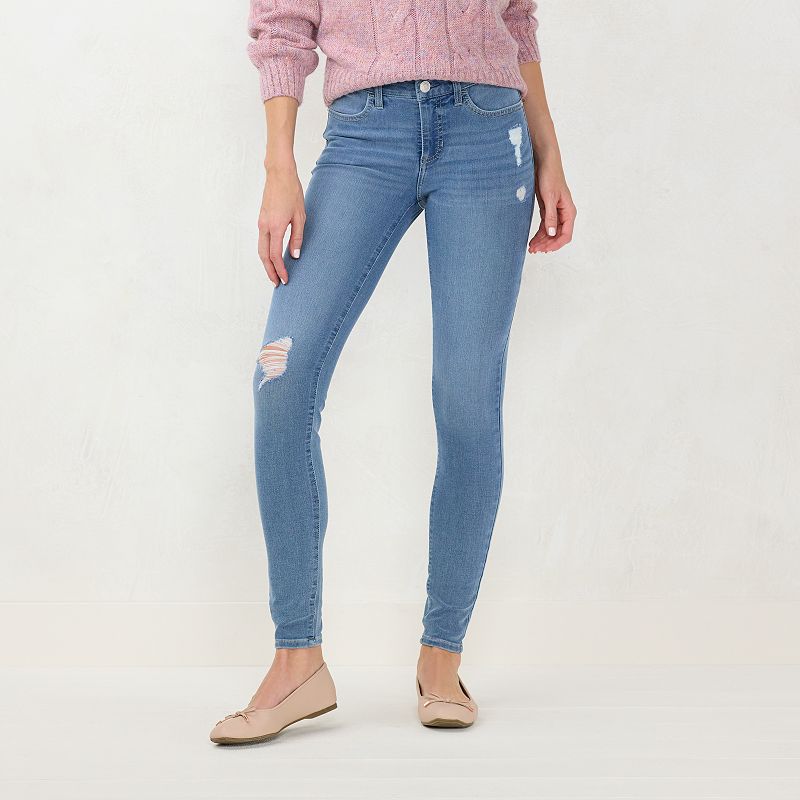 Womens LC Lauren Conrad Feel Good Midrise Super Skinny Jeans, Size: 0 T/La