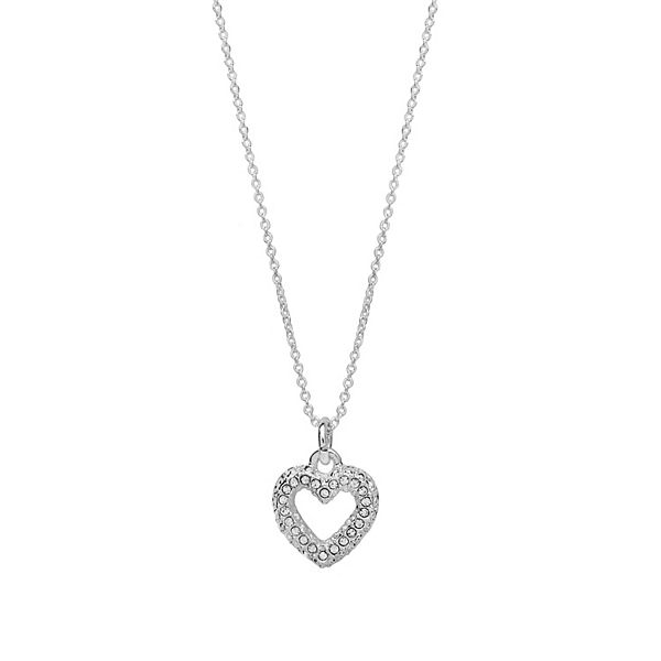 LC Lauren Conrad Silver Tone Heart Pendant Necklace