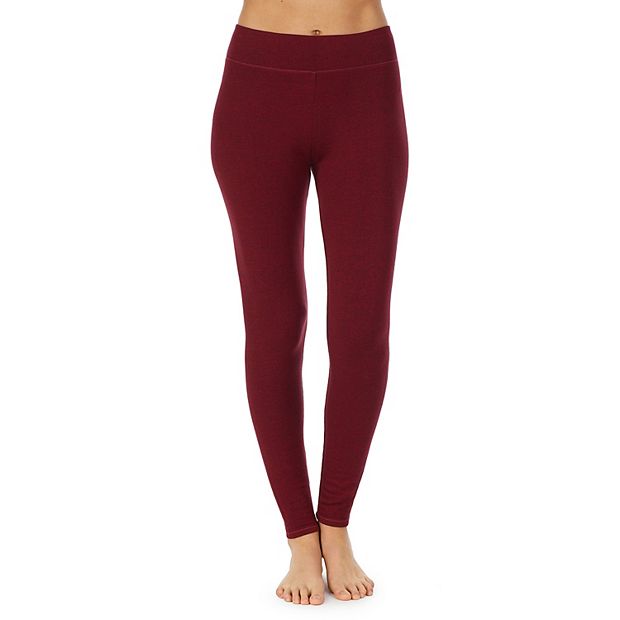 Womens Zenergy Cozy Lounge Leggings Deep Red