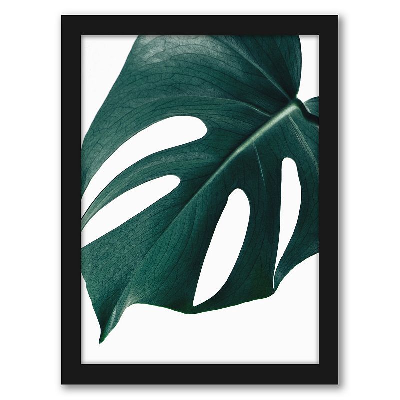 Americanflat Monstera Plant Close Up Wall Art, Multicolor, 12X15