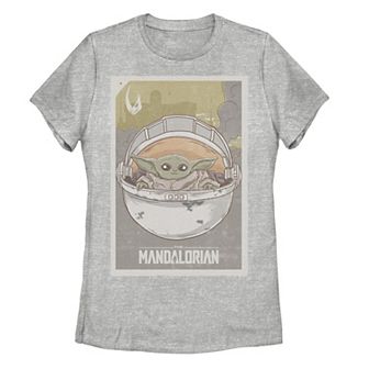 Juniors' Star Wars The Mandalorian The Child aka Baby Yoda Poster Graphic Tee