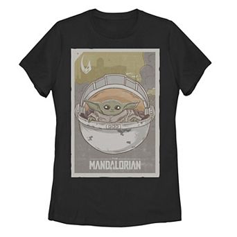 Juniors' Star Wars The Mandalorian The Child aka Baby Yoda Poster Graphic Tee