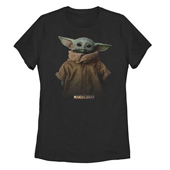 Juniors' Star Wars The Mandalorian The Child aka Baby Yoda Portrait Graphic Tee
