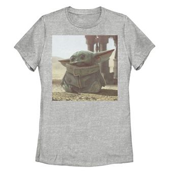 Juniors' Star Wars The Mandalorian The Child aka Baby Yoda Photograph Graphic Tee