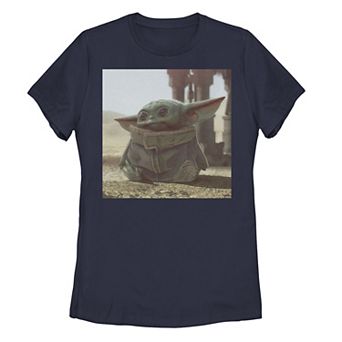 Juniors' Star Wars The Mandalorian The Child aka Baby Yoda Photograph Graphic Tee