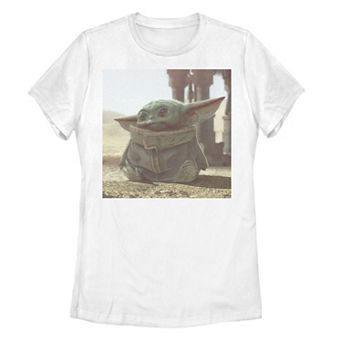 Juniors' Star Wars The Mandalorian The Child aka Baby Yoda Photograph Graphic Tee