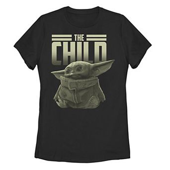 Juniors' Star Wars The Mandalorian The Child aka Baby Yoda Portrait Graphic Tee