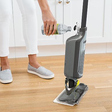 Shark® VACMOP Pro Cordless Hard Floor Vacuum Mop with Led Headlights, 4 Disposable Pads & 12-oz. Cleaning Solution, Charcoal Gray (VM252)