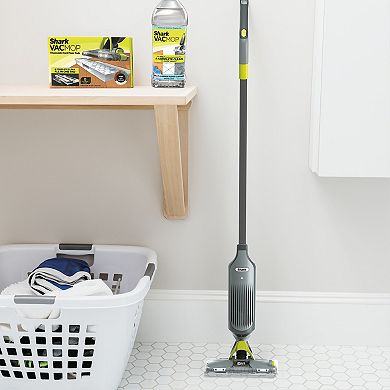 Shark® VACMOP Pro Cordless Hard Floor Vacuum Mop with Led Headlights, 4 Disposable Pads & 12-oz. Cleaning Solution, Charcoal Gray (VM252)
