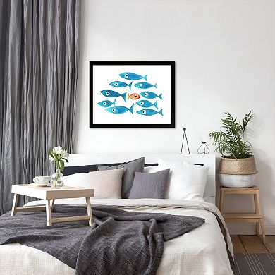 Americanflat Fish Cluster 1 Framed Wall Art