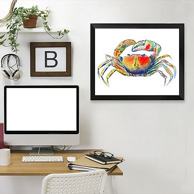 Americanflat Infrared Crab Framed Wall Art