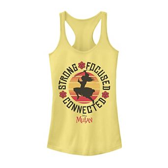 Disney's Mulan "Strong Focused Connected" Juniors' Silhouette Tank Top