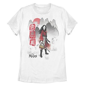 Disney's Mulan Juniors' Watercolor Mountain Portrait Tee