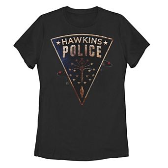 Juniors' Stranger Things Hawkins Police Patch Tee