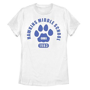 Juniors' Stranger Things Hawkins Middle School Cubs Tee