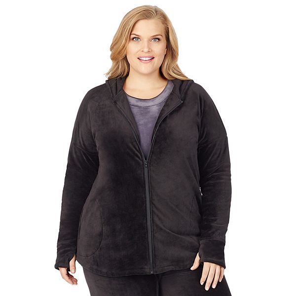 Cuddl duds double plush velour online hoodie