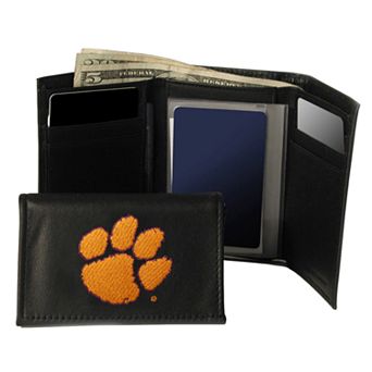 Clemson University Tigers Trifold Leather Wallet