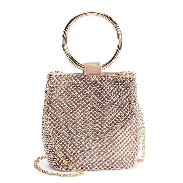 Gunne Sax by Jessica McClintock Gwen Ball Mesh Ring Wristlet - Rose Gold