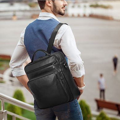 Karla Hanson RFID-Blocking Roger Leather Convertible Messenger