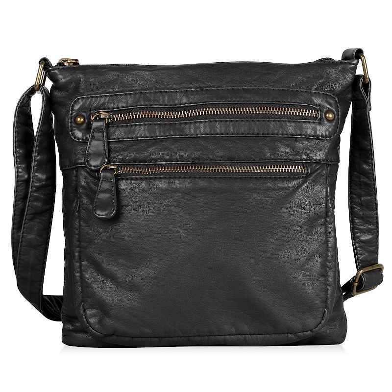 Women's Karla Hanson Charlotte Messenger Organizer Bag, Black