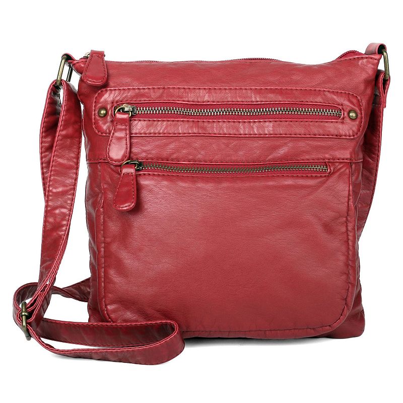 Women's Karla Hanson Charlotte Messenger Organizer Bag, Red