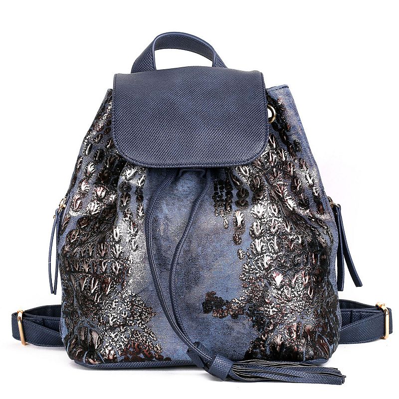 Womens Karla Hanson RFID-Blocking Eva Convertible Backpack, Blue