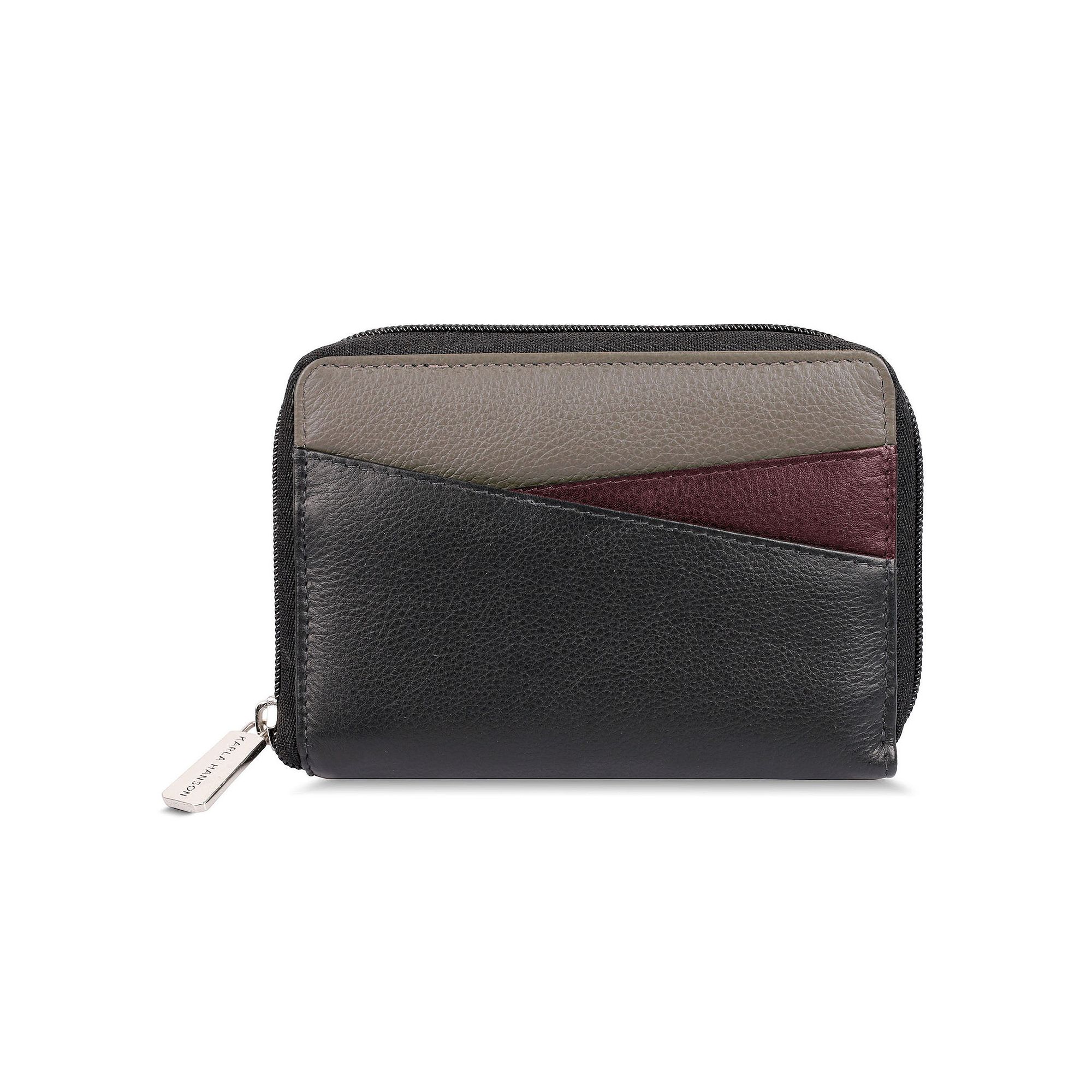 Karla Hanson RFID Blocking Wanda Leather Medium Wallet, Black Team