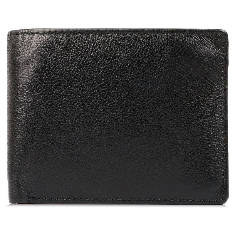 Karla Hanson RFID Blocking Martin Coin Pocket Leather Bifold Wallet, Black