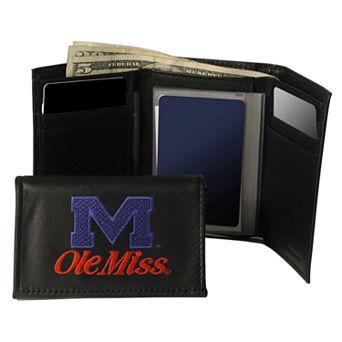 University of Mississippi Rebels Trifold Leather Wallet