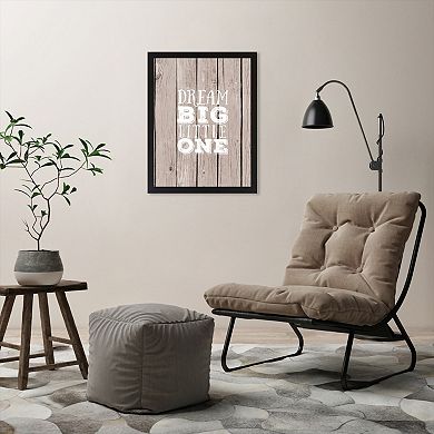 Americanflat Dream Big Brown Wood Wall Art by Wall and Wonder
