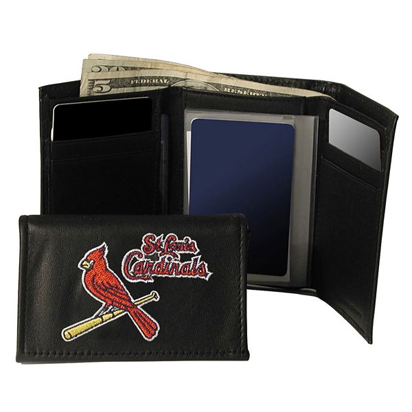 St. Louis Cardinals Wallet Trifold Leather Embroidered