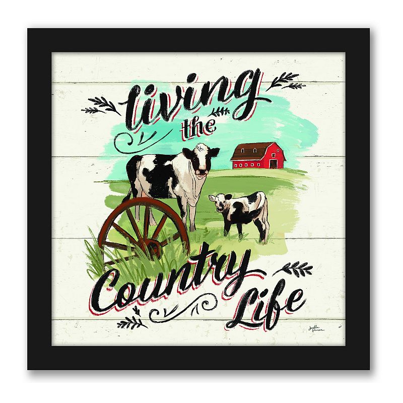 Americanflat Farm Life II Country Wall Decor, Multicolor, 12X12