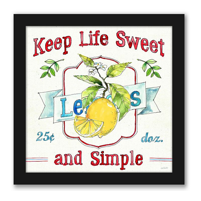 Americanflat Fruit Stand II Wall Decor, Multicolor, 12X12