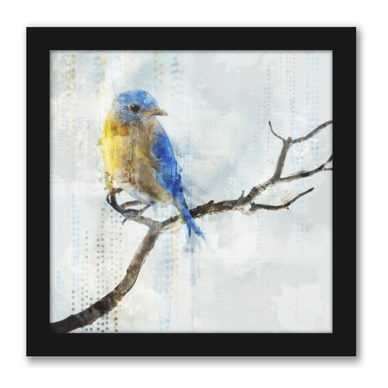 Blue bird wall art, Hummingbird canvas painting, Little bird - Inspire  Uplift