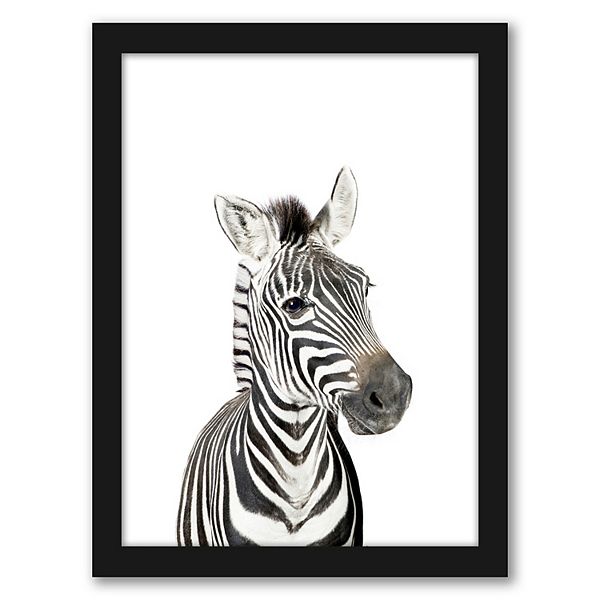 Americanflat Little Zebra Framed Wall Art