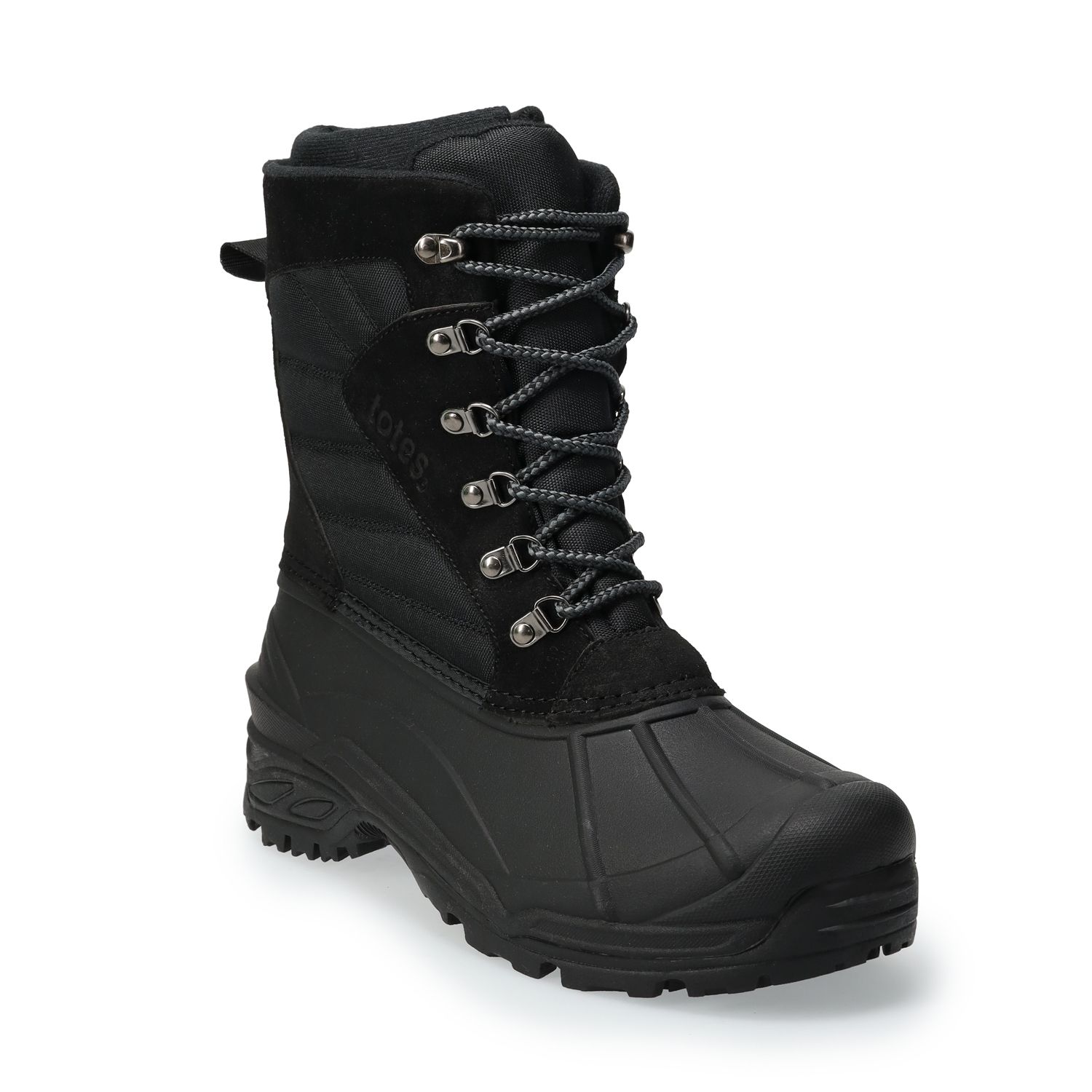totes men's state waterproof side zip snow boot