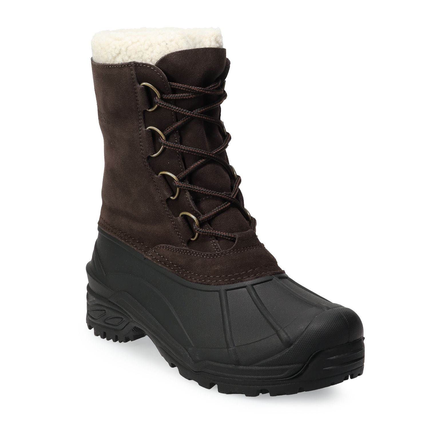 totes surface men's water resistant winter duck boots