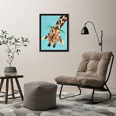 Americanflat Giraffe Upside Down Framed Wall Art