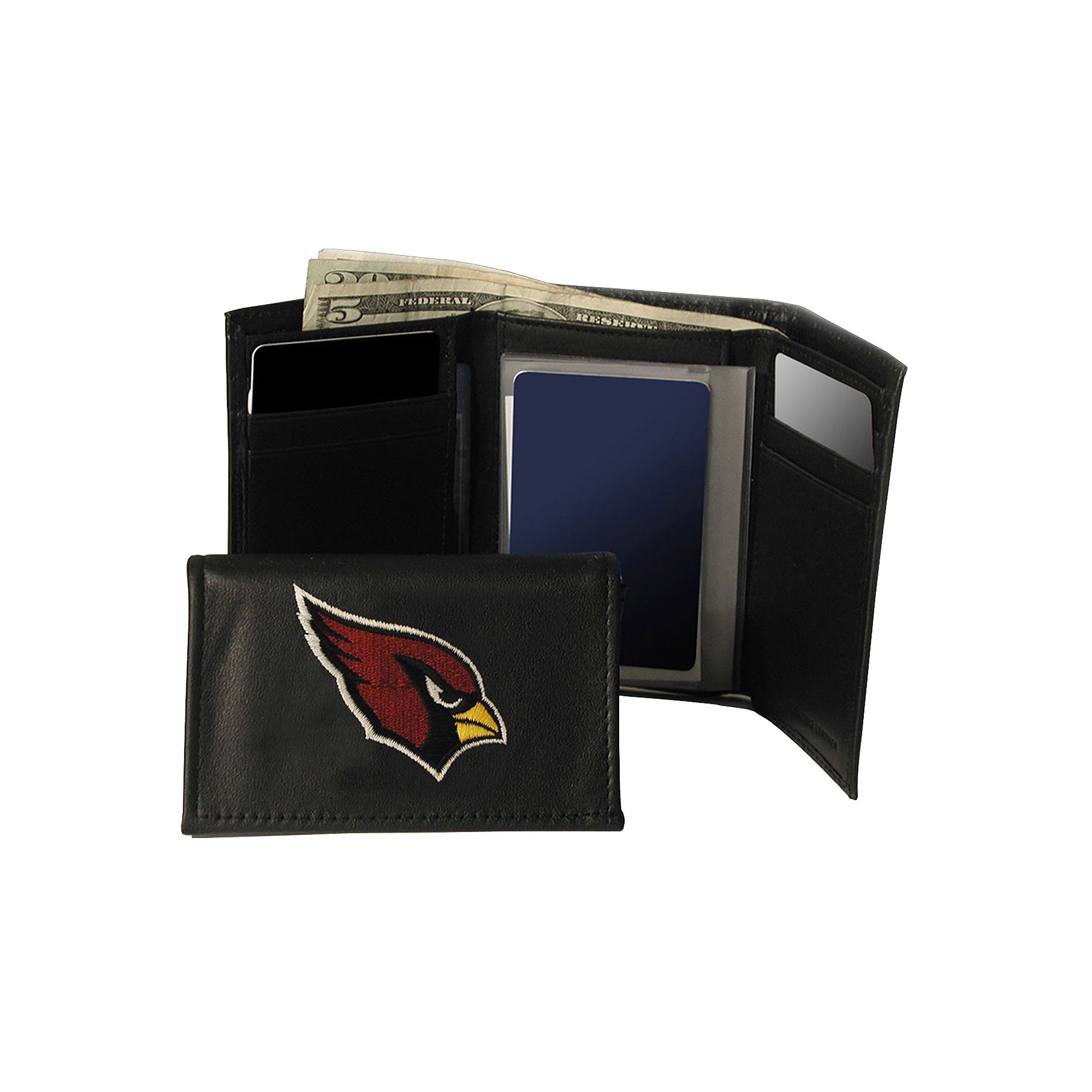 Arizona Cardinals Trifold Leather Wallet, Red