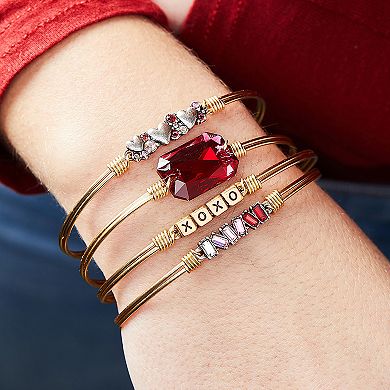 Luca + Danni Heart & Crystal Bangle Bracelet