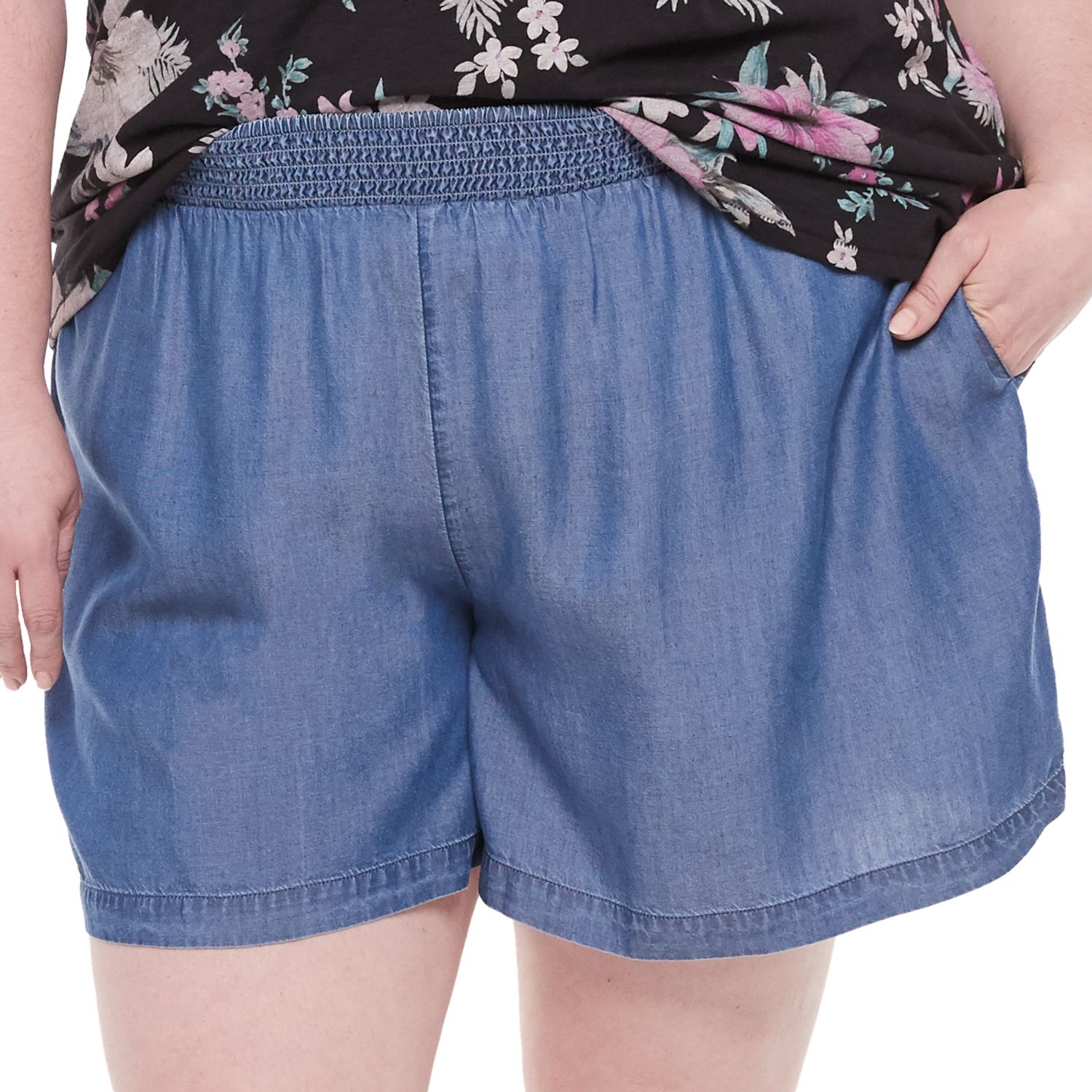 kohls plus size shorts